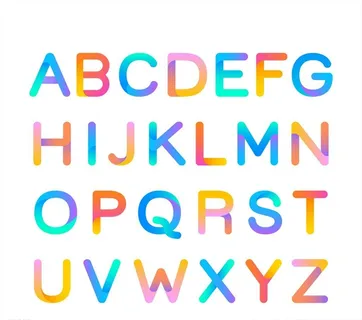 彩色英文字母图片