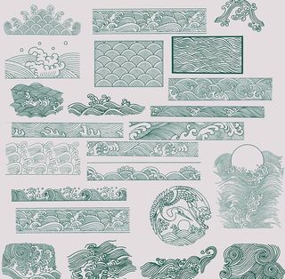 中国风海浪花纹图片