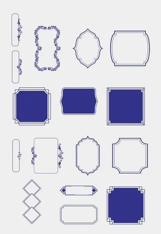 中式矢量花纹边框图片