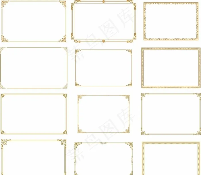 边框图片cdr矢量模版下载