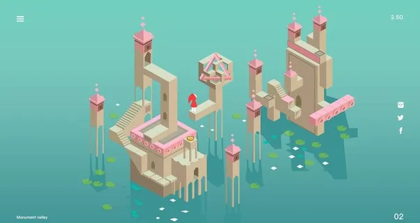 2.5D纪念碑谷插画图片