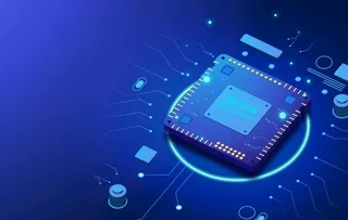 微芯片处理器背景矢量图片