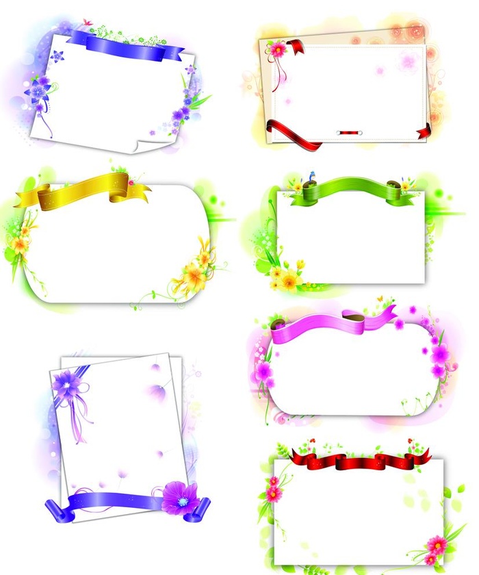 精美卡通花框图片(4961x6142)psd模版下载