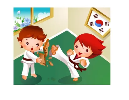 卡通跆拳道图片