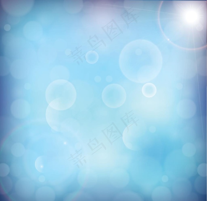 蓝色渐变梦幻光圈背景图片