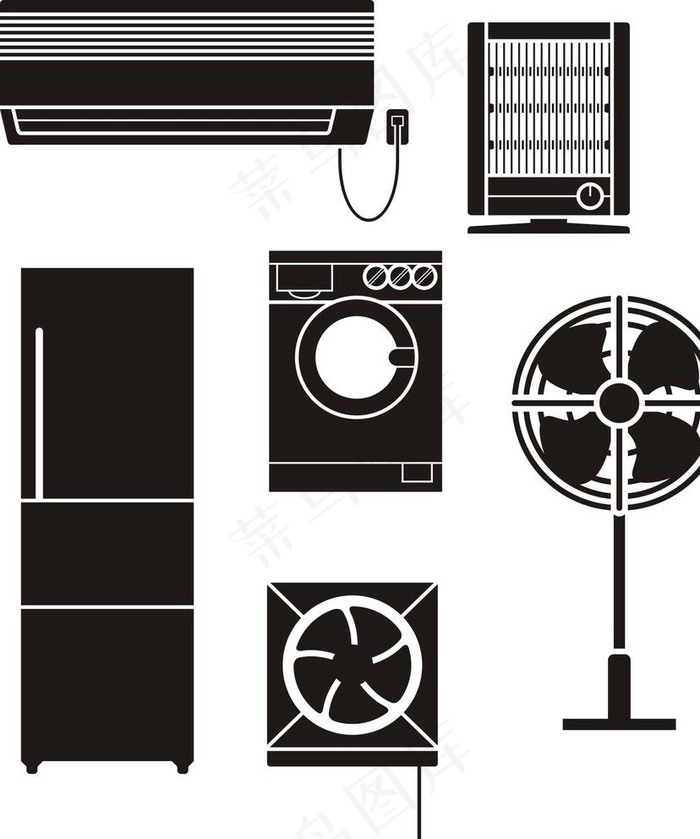 冰箱 空调 电风扇图片