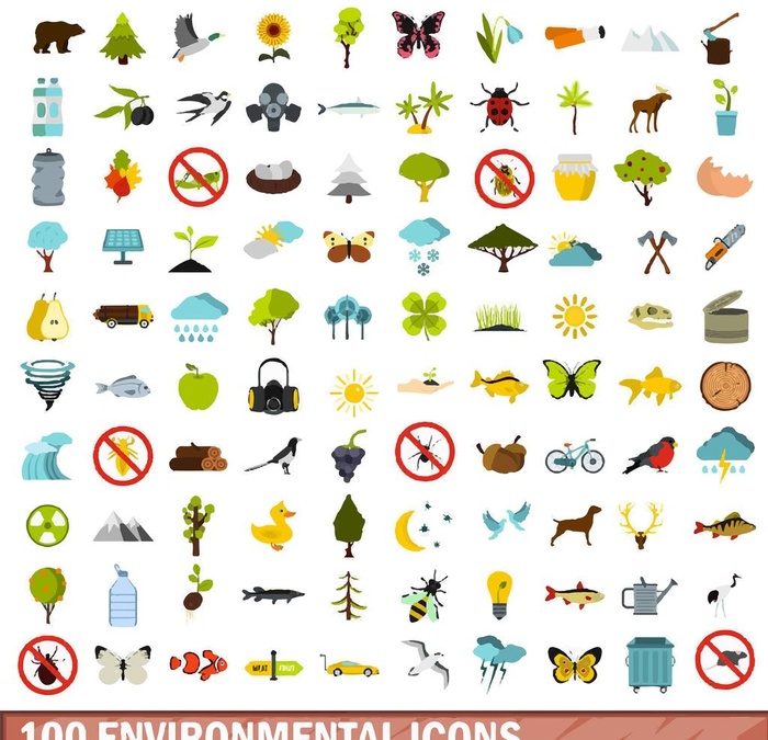 100个环保图标图片