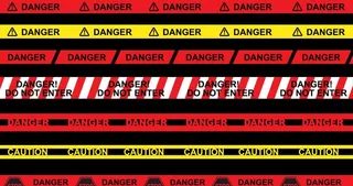 危险警示条图片