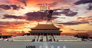 大气故宫背景图片