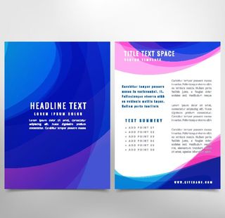 曲线渐变宣传单图片