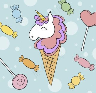 卡通独角兽图片