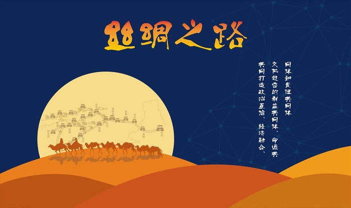 丝绸之路封面、banner图片(1920x1200)psd模版下载
