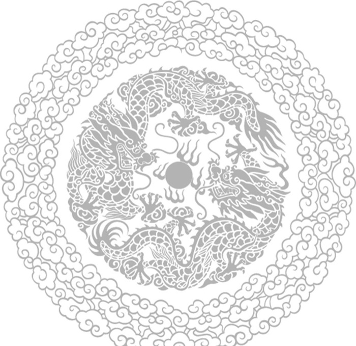 双龙戏珠花纹图片