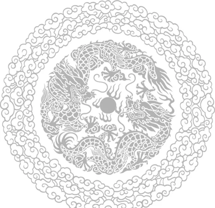 双龙戏珠花纹图片