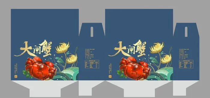 大闸蟹包装 图片cdr矢量模版下载