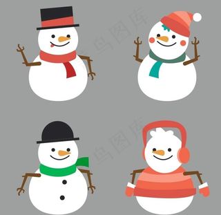 矢量卡通雪人图片