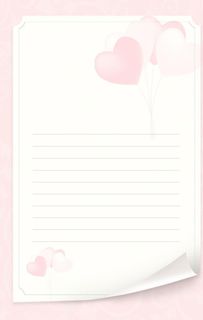 粉色爱心信纸图片
