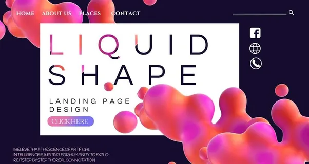 炫彩渐变流体海报展板    图片