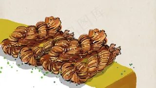 美食大麻花图片