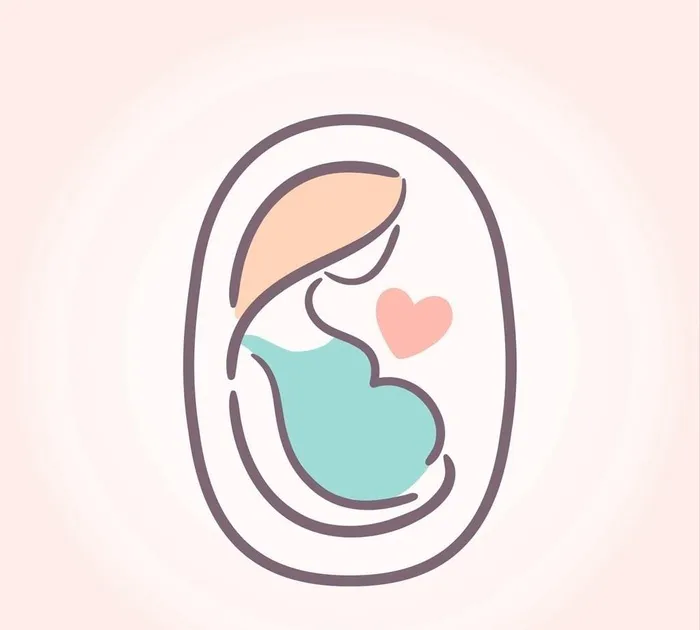 手绘孕妇图标图片