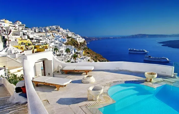 圣托里尼岛风光图片