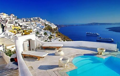 圣托里尼岛风光图片