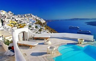 圣托里尼岛风光图片