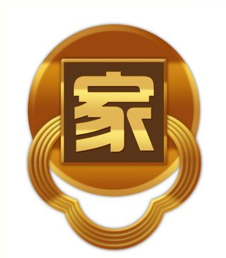 中式家金色门环图片