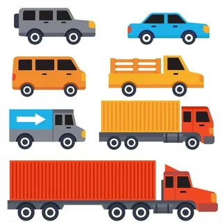 彩色车辆设计图片