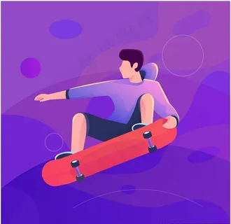 滑板人物图案图片