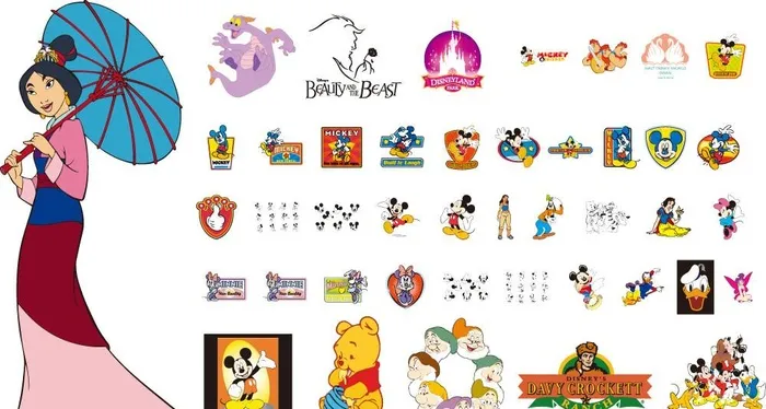 各式各样矢量人物迪士尼Disney ai图片ai矢量模版下载
