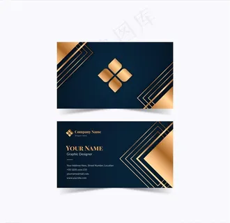 黑金质感名片图片
