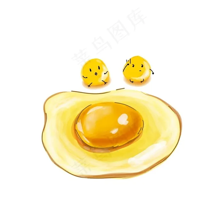 手绘卡通鸡蛋图案图片(1532x1510)psd模版下载