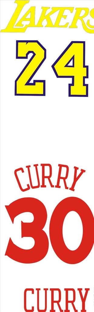 科比 库里 球服文字图片