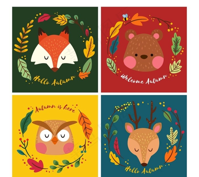 动物头像卡片图片