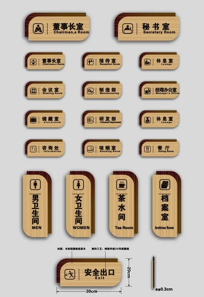 门牌 科室牌图片ai矢量模版下载