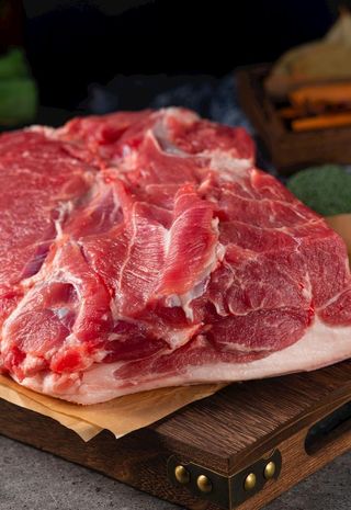 生鲜猪腿肉部分分割图片