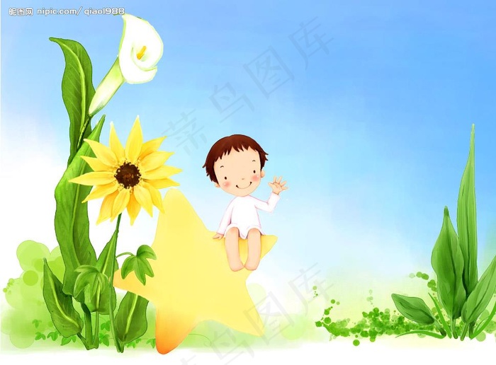 精美儿童插画图片psd模版下载