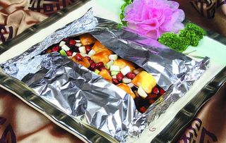 锡纸焗豆腐图片