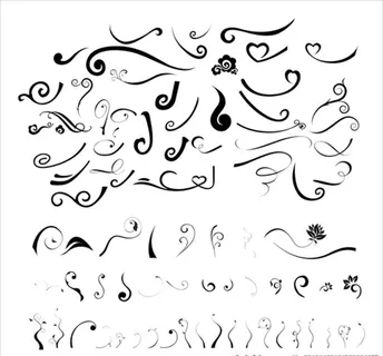 艺术字笔划元素图片