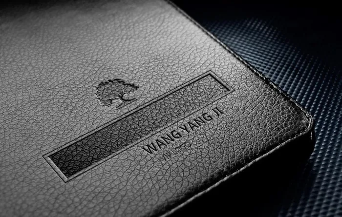 logo皮革样机图片psd模版下载