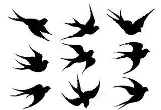 燕子剪影图片