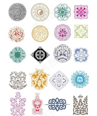 圆形花纹图片
