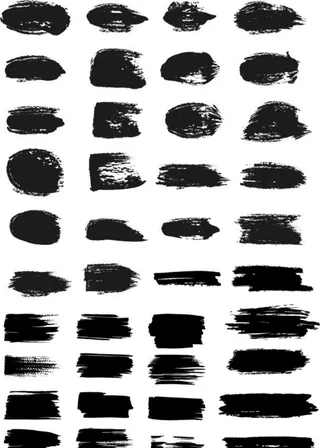 水墨画笔刷图片