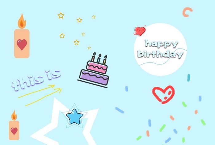 生日背景图片(6614x4677)psd模版下载