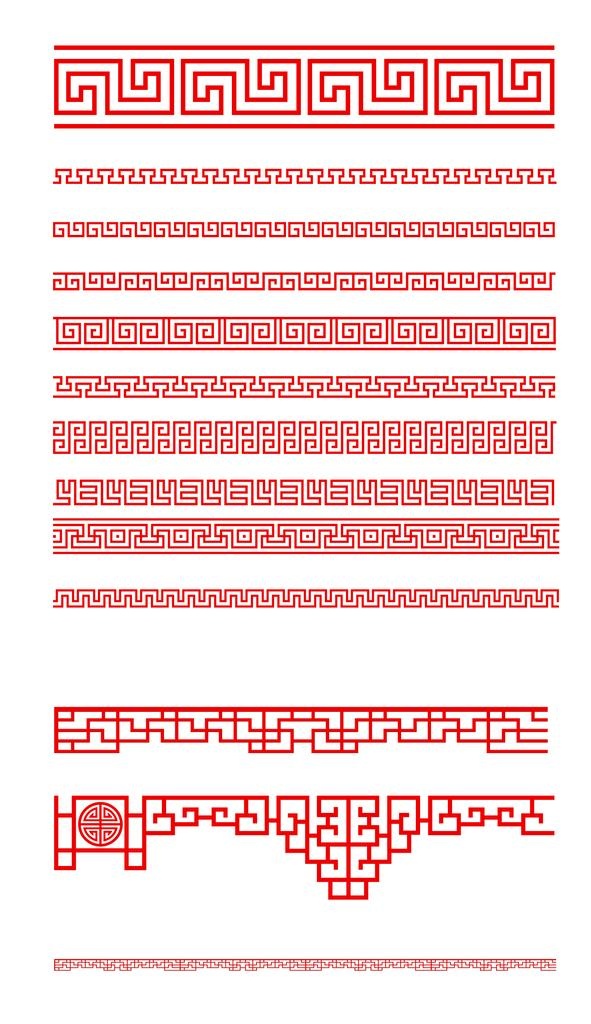 中国风节日窗棂边框花纹图片(1808x2973)psd模版下载