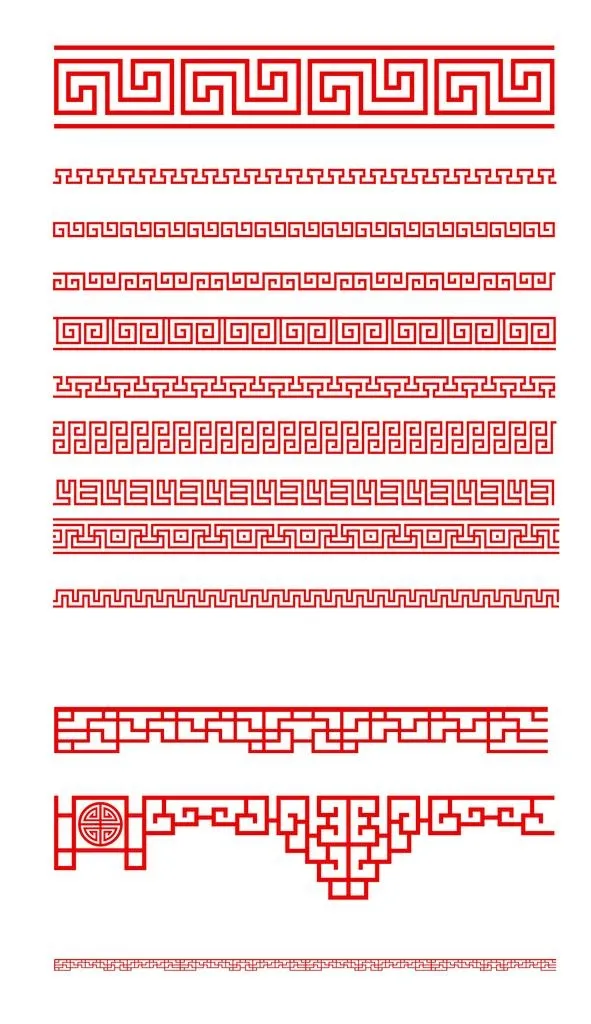 中国风节日窗棂边框花纹图片(1808x2973)psd模版下载