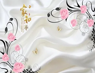 玫瑰花背景墙 图片