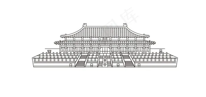 太和殿矢量图图片ai矢量模版下载