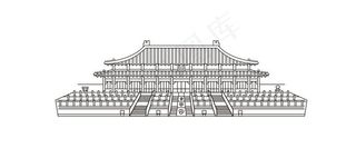 太和殿矢量图图片